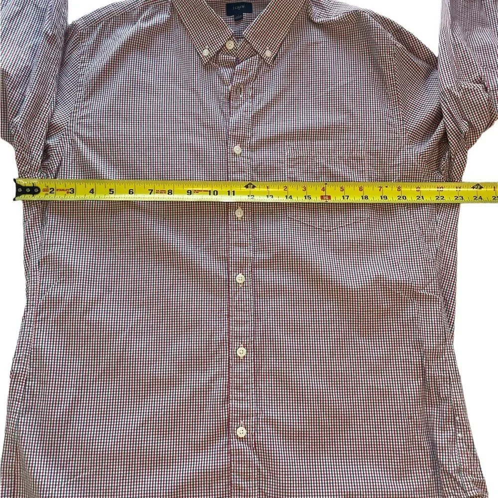 J. Crew Red and Blue Checkered Button Down Top Men’s Size Large
